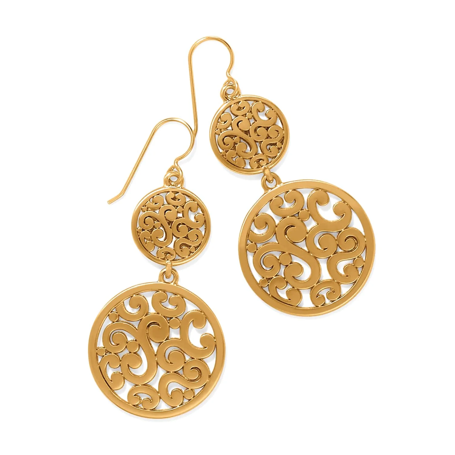 Contempo Medallion Duo French Wire Earrings - Image 4