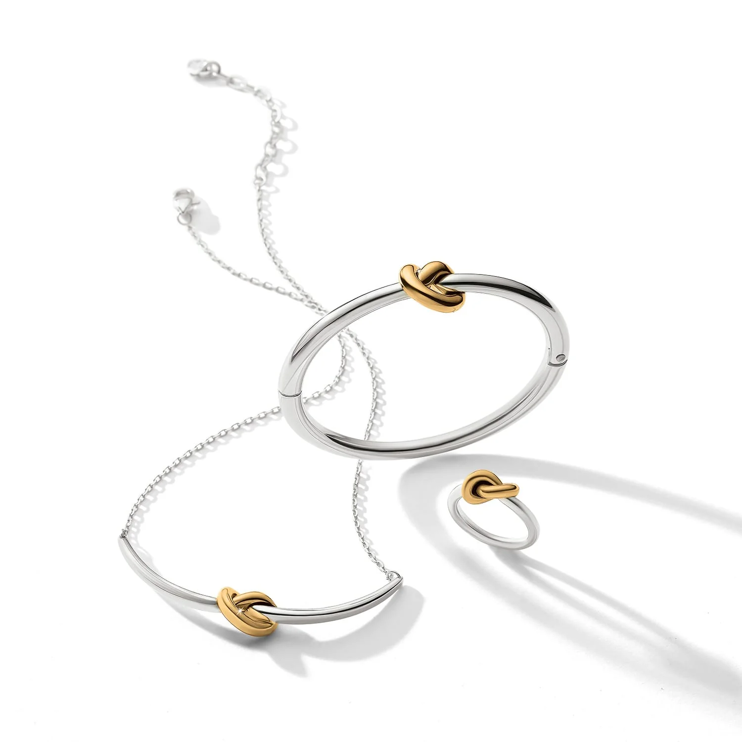 Interlok Single Knot Two Tone Necklace - Image 3